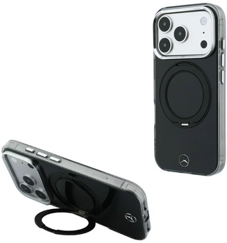 Чохол для смартфона Apple iPhone 17 Pro Max / 18 Pro Max Mercedes Ring Stand Iconic Logo MagSafe Black (Mer008919)
