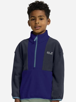  Підлітковий теплий світшот на флісі Jack Wolfskin Colorblock Taunus A65935_C0711 152 см Синій (4064886775649)