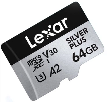 Карта пам'яті Lexar Silver Plus microSD 64 ГБ V30