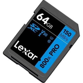 Карта памяти Lexar 800x PRO SDXC 64GB Class 10 UHS-I U3 V30