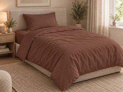 Комплект постельного белья Zastelli полуторный 145х210 см 19-1230 Friar Brown микрофибра Коричневый (2100000287604)