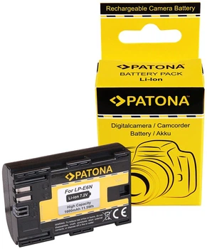 Акумулятор PATONA f. Canon LP-E6N LPE6N EOS 80D 7D 70D 6D 60D Mark II Mark III R5D EOS R (4055655175036)