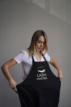 Фартух для майстра з нарощування вій з принтом" Lash master"