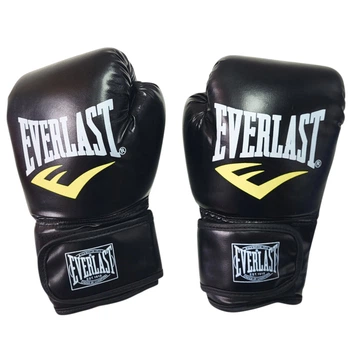 Перчатки для бокса Everlast 16 унций (16 oz) черные (боксерские перчатки, перчатки перчатки эверласт, перчатки для груши) OS16
