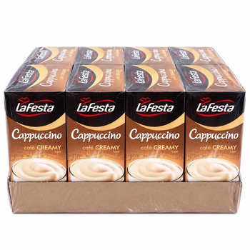 Капучино розчинне La Festa Cappuccino Creamy з вершковим смаком 12,5 г × 10 шт. × 8 упаковок (1 кг)