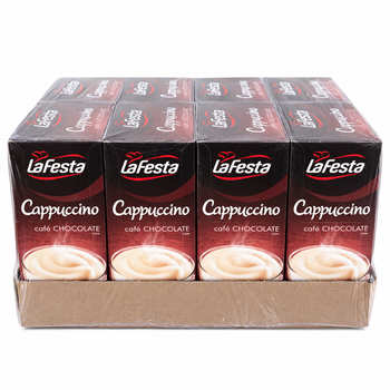 Капучино розчинне La Festa Cappuccino Chocolate зі смаком шоколаду 12,5 г × 10 шт. × 8 упаковок (1 кг)