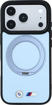 Etui na smartfon Apple iPhone 18 Pro Max/17 Pro Max BMW Kevlar Ring Stand 360 MagSafe Blue (BMHMP18X26SWTKRSB)