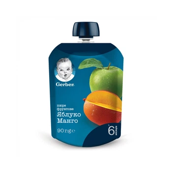 Детское пюре Gerber яблоко манго 90 г (7613036345866)