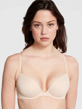 Бюстгальтер с Push-up с косточками бесшовный Victoria's Secret 927659920 36A Бежевый (1162046669)