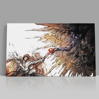 Інтер'єрна картина Зошит Смерті, Кіра і Рюк, Death Note, аніме, 24×42 см (id3582)