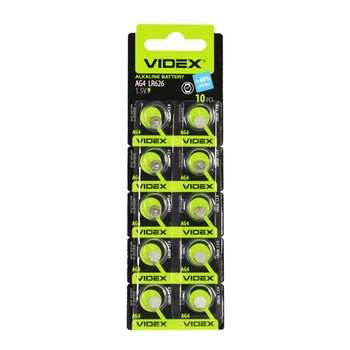 Батарейка VIDEX AG4(377,626) BLI 10