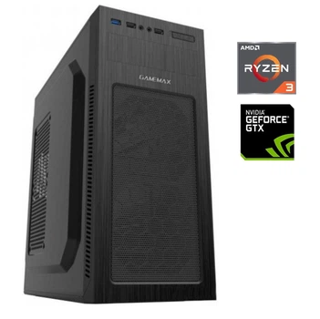 ПК Б-класс GameMax MT520 Tower / AMD Ryzen 3 2200G (4 ядра по 3.5 - 3.7 GHz) / 8 GB DDR4 / 256 GB SSD M.2 / nVidia GeForce GTX 460, 768 MB GDDR5, 192-bit / 600W б/у