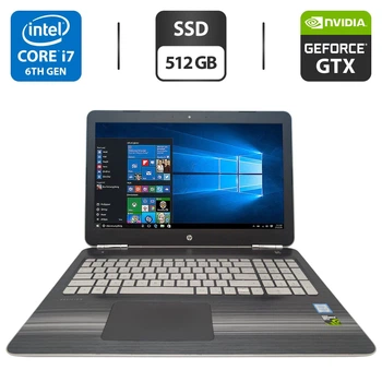 Ігровий ноутбук HP Pavilion 15 / 15.6" (1920x1080) IPS / Intel Core i7-6700HQ (4 (8) ядра по 2.6 - 3.5 GHz) / 16 GB DDR4 / 512 GB SSD / nVidia GeForce GTX 960M, 2 GB GDDR5, 128-bit / WebCam б/в