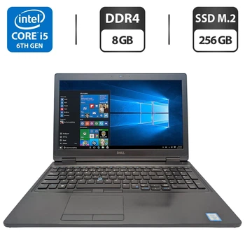 Ноутбук Dell Latitude 5580 / 15.6" (1920x1080) IPS / Intel Core i5-6440HQ (4 ядра по 2.6 - 3.5 GHz) / 8 GB DDR4 / 256 GB SSD M.2 / Intel HD Graphics 530 / WebCam б/у