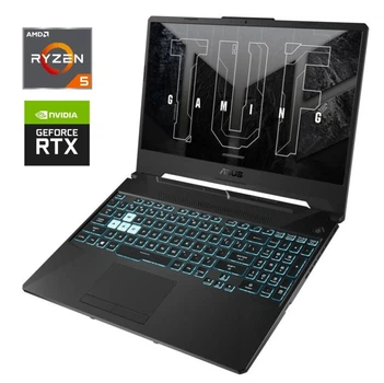 Ігровий ноутбук Asus TUF Gaming A15 FA506NF / 15.6" (1920x1080) IPS / AMD Ryzen 5 7535HS (6 (12) ядер по 3.3 - 4.55 GHz) / 16 GB DDR5 / 512 GB SSD NVMe / nVidia GeForce RTX 2050, 4 GB GDDR6, 64-bit / WebCam б/в