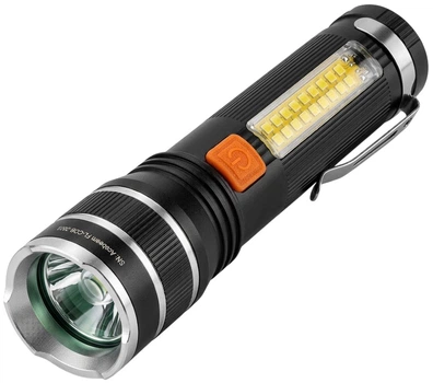 Фонарь ручной аккумуляторный Quantum QM-FL1032 Helper 10W LED zoom + COB с USB (0751784842736)
