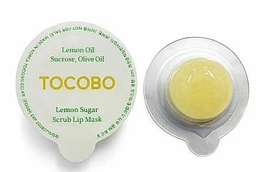Лимонная маска-скраб для губ с сахаром, тестер TOCOBO Lemon Sugar Scrub Lip Mask 1 мл