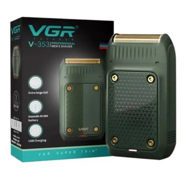 Электрическая бритва VGR V-353 GREEN с функцией триммера для ухода за бородой и усами Зеленый