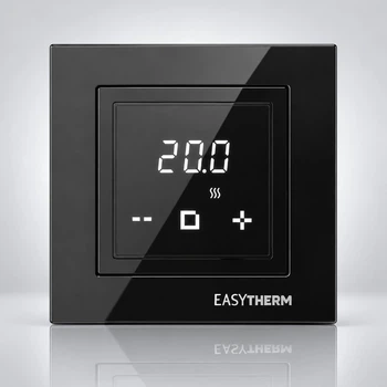 Терморегулятор програмований Wi-Fi для теплої підлоги EasyTherm ET-45 16 А 3200 Вт з 2 датчиками чорний (55526)