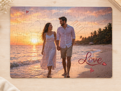 Фотопазл Love 128 елементів з фото, написом або індивідуальним дизайном — пазл на подарунок