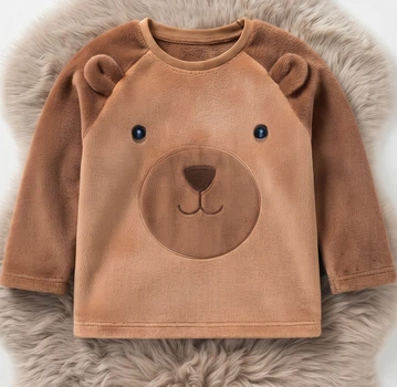 Дитяча тепла піжамна кофта "ведмедик" для хлопчика Primark (24-36 міс, 98 см) — м'яка плюшева кофтинка