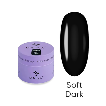 Гель краска для ногтей DNKa Gel Paint Soft Dark черная 5 мл