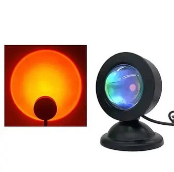 Лампа атмосферного освещения Sunset Red LED с эффектом закатного солнца, USB питание, поворотная головка