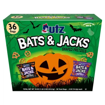 Набор крендельков Utz Halloween Pretzels Bats & Jacks Treats 510.3 u 36шт