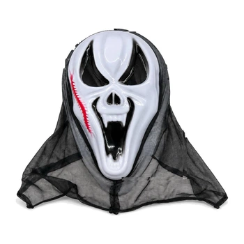 Маска карнавальная Крик с черной накидкой на Хэллоуин Halloween