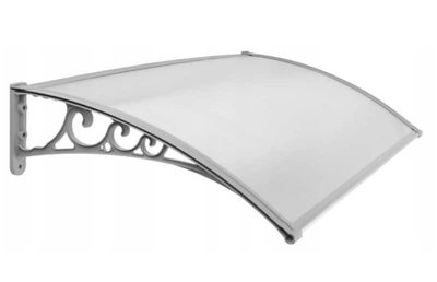 Козырек навес для двери из поликарбоната Gockowiak Miko 150x100 см крыша для балкона, террасы Серый