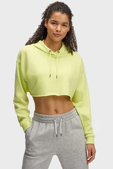 Жіноче салатове худі UA Icon Terry Crop Hoodie Under Armour M 1389640-727