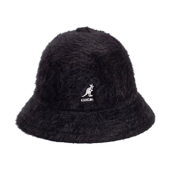 Панама Kangol пушистая с округлой верхушкой черная 56-58 см (PN02)