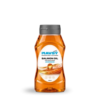 Лососевое масло для кошек и собак Mavsy Salmon Oil холодного отжима с Омега-3 и Омега-6, 300 мл (40573)