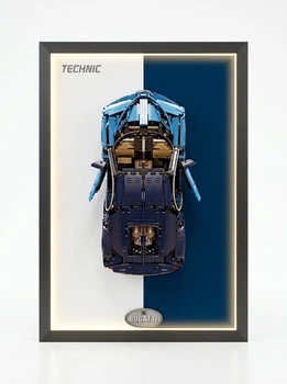 Настенная LED рамка-подставка с подсветкой для конструктора LEGO Technic Bugatti Chiron
