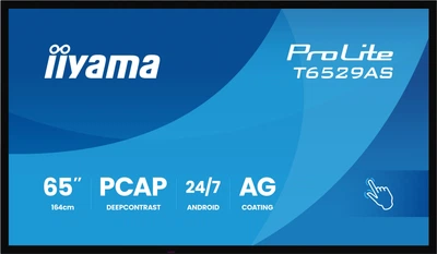 Інтерактивний дисплей iiyama ProLite T6529AS-B1AG 65″ 4K UHD Android 14 PCAP