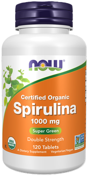 Спіруліна Now Foods 1000 мг 120 таблеток (733739027153)