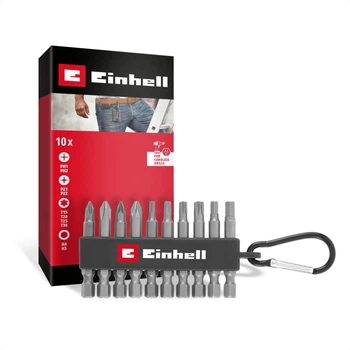 Набор бит Einhell 50 мм, 10 шт и карабин
