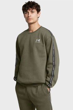 Чоловічий зелений світшот UA Icon Fleece Crew Taping Under Armour LG 1389357-390