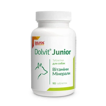 Вітамінна добавка для цуценят Dolvit Junior Dolfos, 90 таблеток (000588)