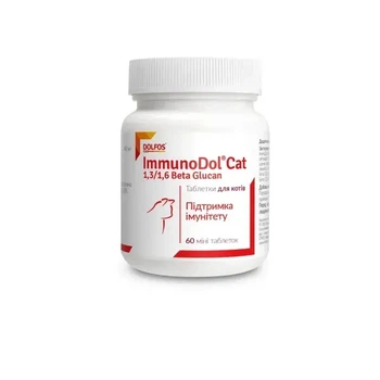 Добавка для поддержки иммунитета для кошек ImmunoDol Cat Dolfos, 60 таблеток (000873)