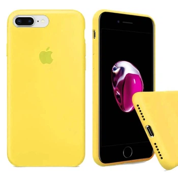 Чохол силіконовий Full Silicone Case for iPhone 7 Plus / 8 Plus Yellow (з закритим низом)
