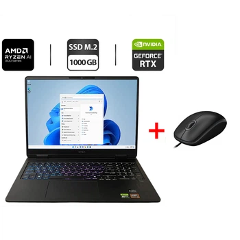 Игровой ноутбук HP Omen 16-ap0097nr / 16.1" (2560x1600) IPS / AMD Ryzen AI 9 365 (10 (20) ядер по 2.0 - 5.0 GHz) / 32 GB DDR5 / 1000 GB SSD M.2 / nVidia GeForce RTX 5070, 8 GB GDDR7, 128-bit / WebCam б/у + Подарок Проводная мышь / USB