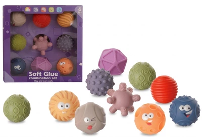 Сенсорные игрушки 9 шт развивающие мягкие фигурки от 6 месяцев (1035)