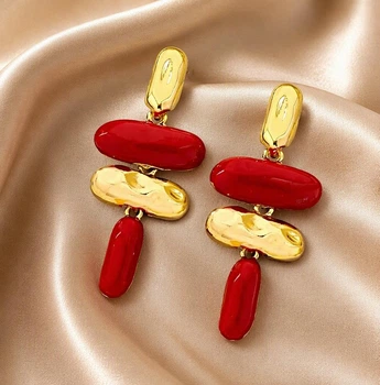 Жіночі сережки Фрагменти jewelry Червоні