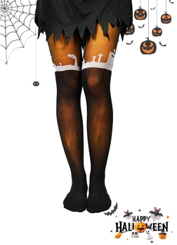 Колготки імітація панчох принт кладовище 20/40 den для Halloween Хелловін Lidl S (42-44) чорний (16536)