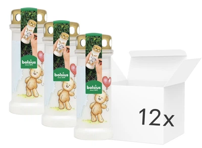 Wkład do zniczy Kerzen Teddy bear parafinowy 17 x 6.5 cm 12 szt (8717847189103)