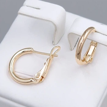 Сережки кільця Xuping позолота ХР 18к. Діаметр 1,5 см. Ширина 2 мм.
