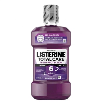 Ополіскувач косметичний для догляду за порожниною рота Listerine Total Care Teeth Protection Mild Taste Mouthwash, м’який смак, захист зубів, засіб для свіжого дихання, для догляду за зубами