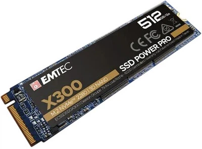 Dysk SSD Emtec X300 Power Pro 512GB M.2 2280 NVMe PCIe 3.0 x4 3D NAND TLC (ECSSD512GX300)