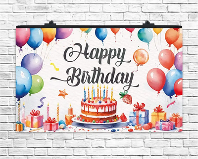 Плакат для праздника "Happy Birthday, тортик" , 75х120 см